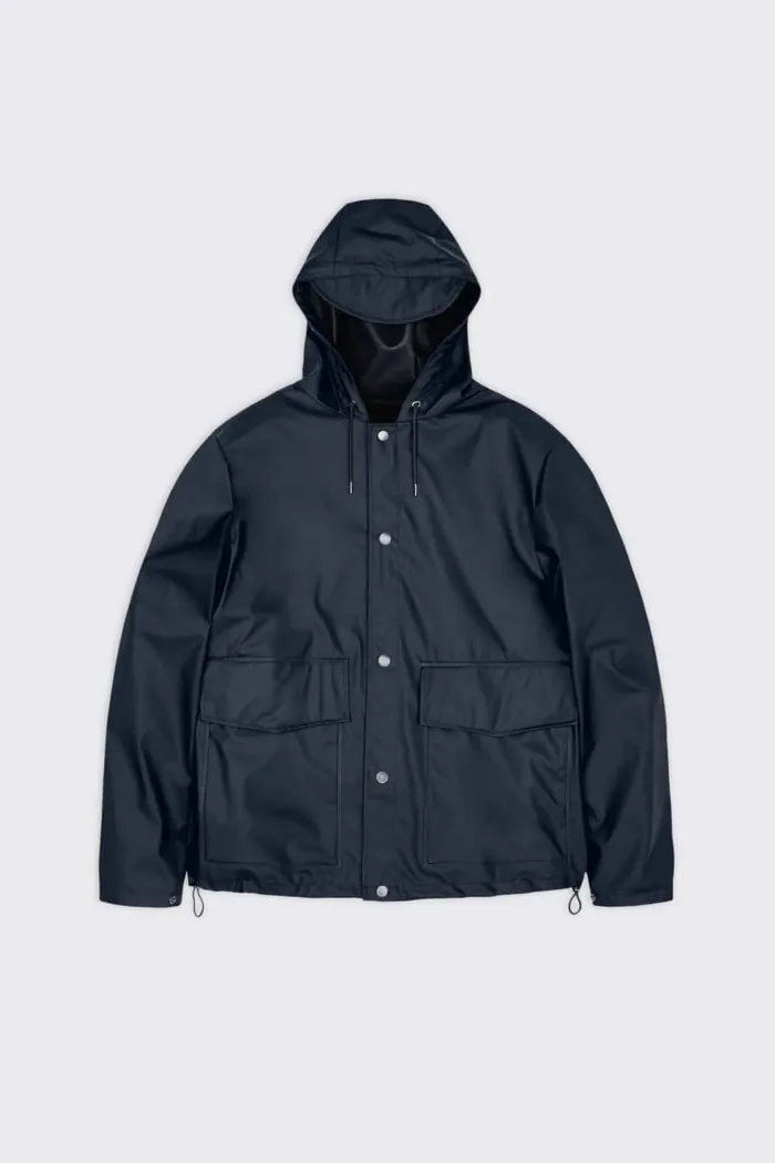 Impermeabile Uomo Rains Navy art.SHORT HOODED COAT, foto 1 di 1