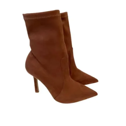 Stivaletto Ninalilou in Pelle Scamosciata Cognac tacco 10cm cod. 322618T9