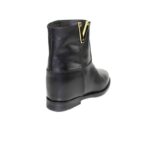 Stivaletto Tronchetto Via Roma 15 in pelle nera Santa Monica 2576 con Zeppa 4 cm cod. 114516 - immagine 2