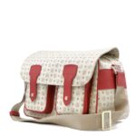 Borsa Pollini Messenger a spalla multitasche heritage logo classic Avorio con dettagli Rossi TE8401PP02Q11 - immagine 3
