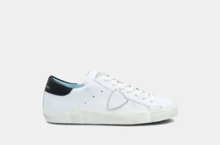 Sneaker Philippe Model in pelle Bianca con Spoiler Nero PRLU V022