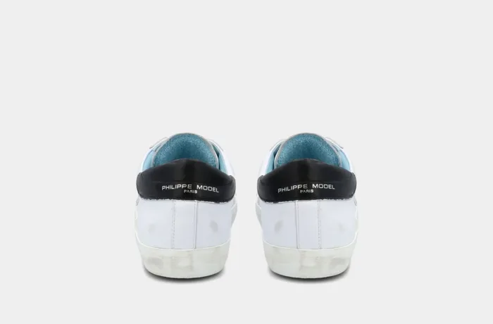 Sneaker Philippe Model in pelle Bianca con Spoiler Nero PRLU V022, foto 5 di 5