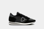 Sneaker Philippe Model TRPX LOW in pelle e camoscio Nera TZLU 6004