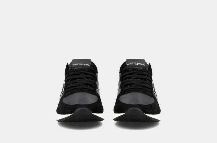 Sneaker Philippe Model TRPX LOW in pelle e camoscio Nera TZLU 6004, foto 4 di 5
