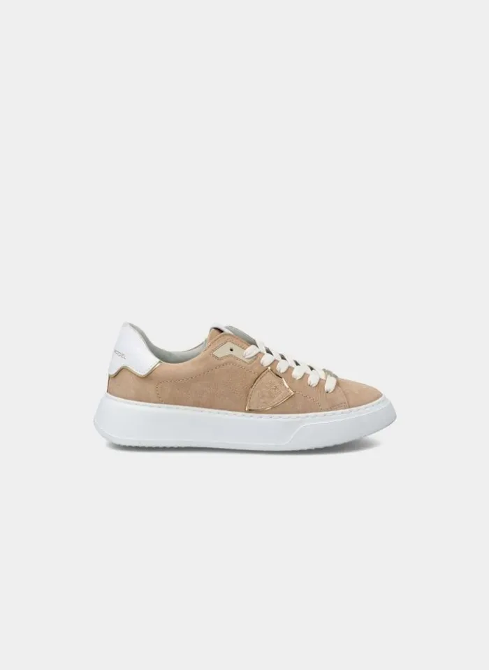 Sneaker Donna Philippe Model Temples BTLD in pelle Beige mod. BTLD NB14, foto 1 di 6
