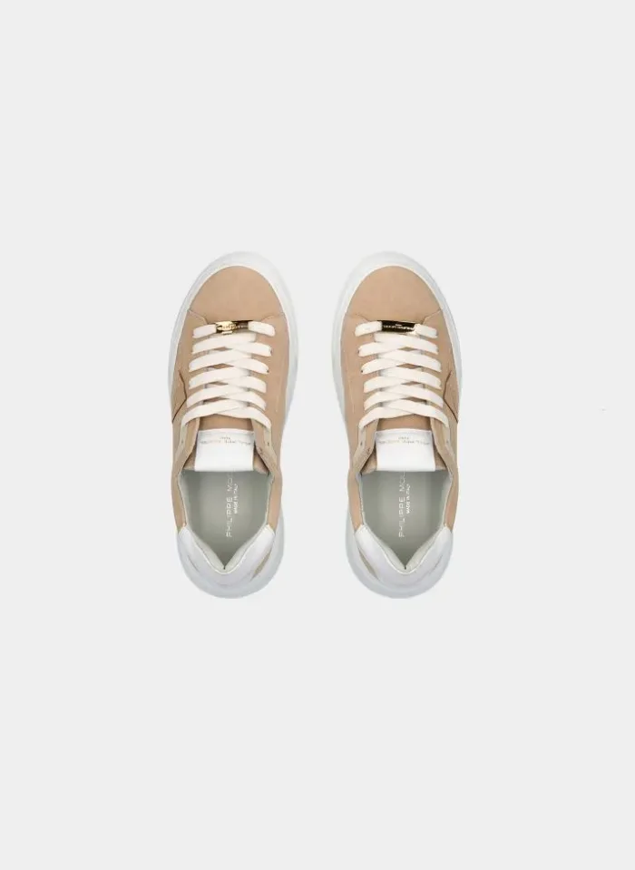 Sneaker Donna Philippe Model Temples BTLD in pelle Beige mod. BTLD NB14, foto 3 di 6