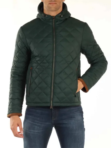 Trapuntino Verde Husky Original Richard con cappuccio art HS22BAUPU03PA101
