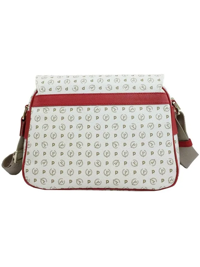Borsa Pollini Reporter Heritage Avorio con dettagli Rossi TE8421PP04Q, foto 3 di 3