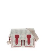Borsa Pollini Messenger a spalla multitasche heritage logo classic Avorio con dettagli Rossi TE8401PP02Q11