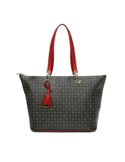 Borsa Pollini Shopper Heritage Nera con dettagli Rosso TE8410PP02Q