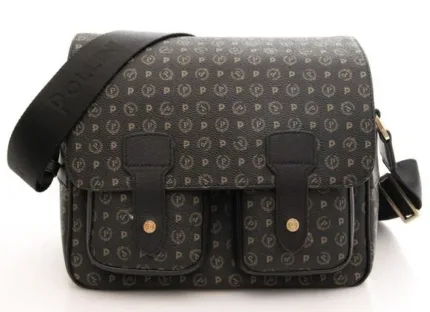 Borsa Pollini Reporter Heritage Nera con dettagli Neri TE8421PP04Q1100A