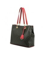 Borsa Pollini Shopping bag due manici Heritage Classic Nera con dettagli Rossi TE8407PP02Q11 - immagine 2