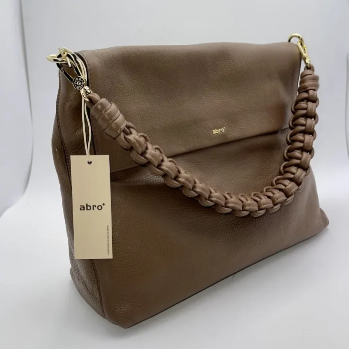 Borsa Abro Shoulder Bag KAIA in pelle Marrone, foto 2 di 3