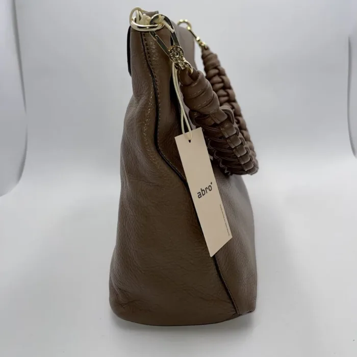 Borsa Abro Shoulder Bag KAIA in pelle Marrone, foto 3 di 3