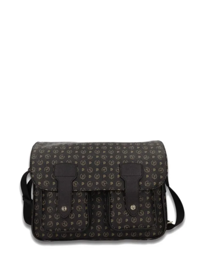Borsa Pollini Messenger a spalla multitasche heritage logo classic Nero con dettagli Neri TE8401PP02Q1100A, foto 1 di 3