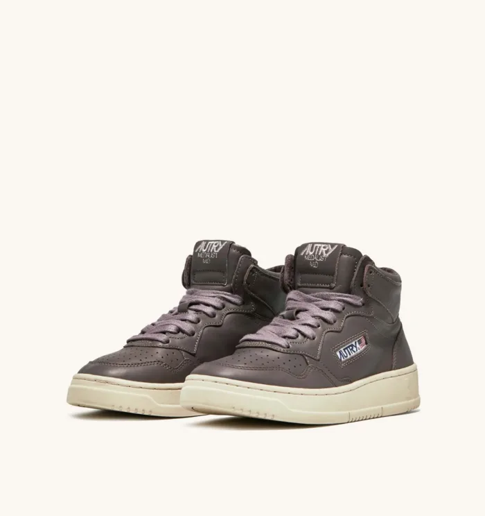 Sneakers Donna Autry Medalist Mid in Pelle di Capra Viola cod. AUMW GG38, foto 2 di 5