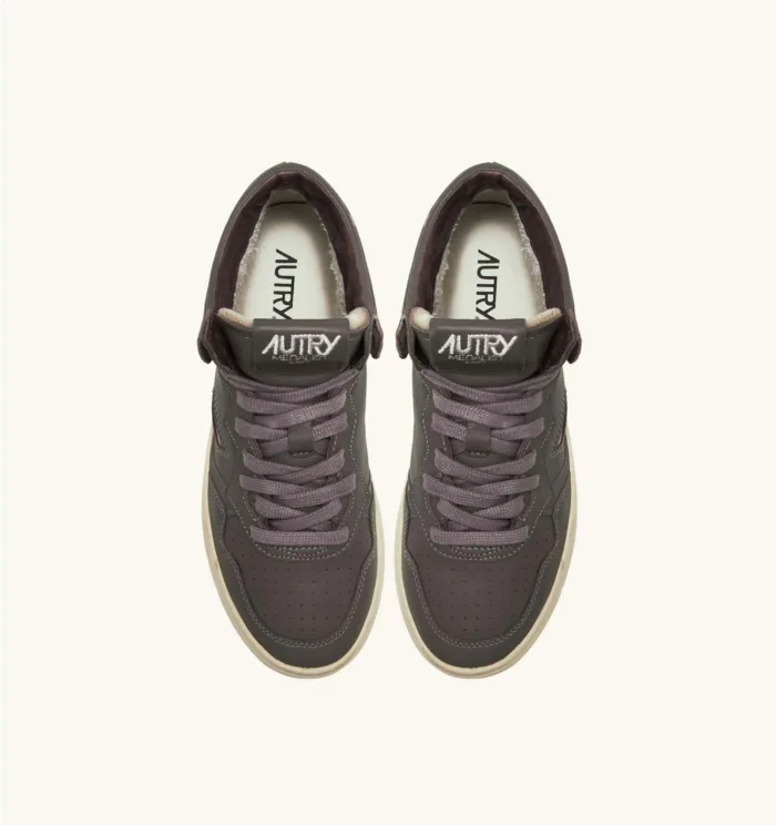 Sneakers Donna Autry Medalist Mid in Pelle di Capra Viola cod. AUMW GG38, foto 3 di 5