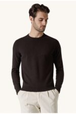 Maglia Girocollo in Cashmere Drumohr color Testa di Moro cod. D1K103 598