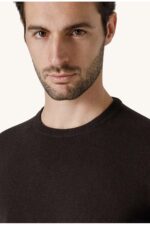 Maglia Girocollo in Cashmere Drumohr color Testa di Moro cod. D1K103 598 - immagine 3