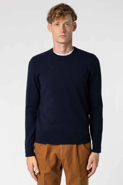 Maglia Girocollo in Cashmere Drumohr color Blu cod. D1K103 797