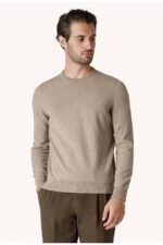Maglia Girocollo in Cashmere Drumohr color Sabbia cod. D1K103 540