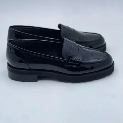 Mocassino penny loafer Luca Grossi in Vernice Nera art. 4692M