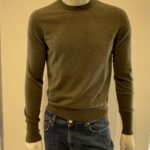Maglia Girocollo in Cashmere Drumohr color Verde Bosco cod. D1K103 473