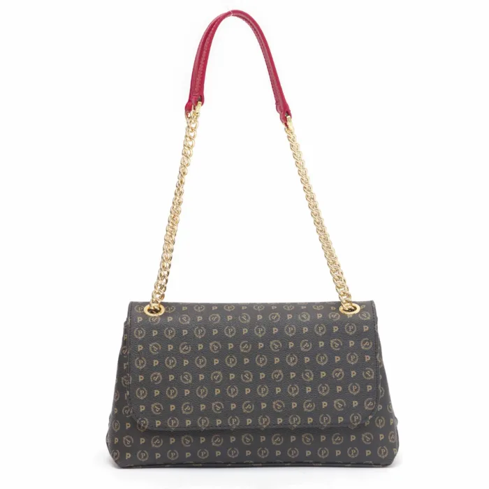 Borsa a Spalla Pollini Heritage Nera con dettagli Rossi TE8473PP0EQ1100B, foto 1 di 3