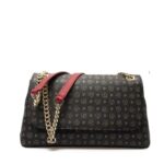 Borsa a spalla Pollini Heritage Nera con dettagli Rossi TE8474PP0EQ1100B