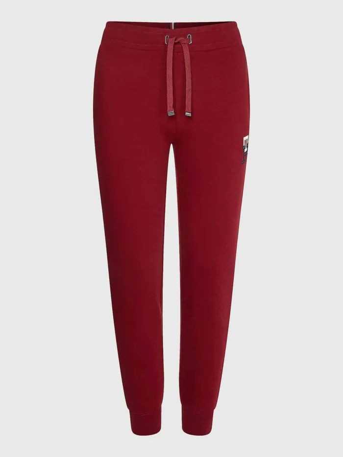 Pantalone della tuta Donna Tommy Hilfiger color Bordeaux con logo ricamato, foto 1 di 4
