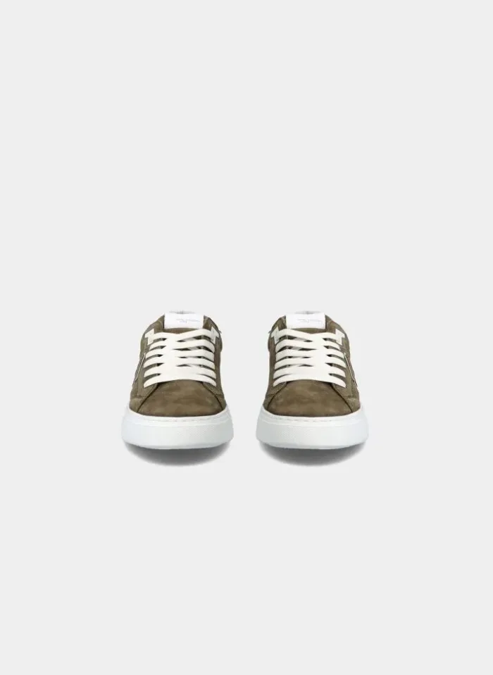 Sneaker Uomo Philippe Model Paris in pelle Verde Militare cod. BTLU NB10, foto 3 di 5