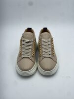 Sneakers Stokton in pelle Nude con accessorio Catena laterale art. 432-D - immagine 3