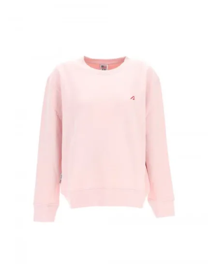 Felpa Academy Pink Donna Autry Rosa con logo ricamato art. SWTW 2463