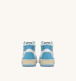 Sneakers Donna Autry Medalist Mid in pelle Bianca e Celeste art. AUMW WB08 - immagine 3
