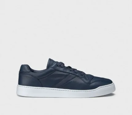 Sneakers Doucal's Uomo punzonata chiffon Blu con fondo Bianco art. 3147