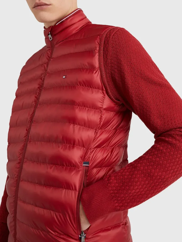 Giubbotto Smanicato Tommy Hilfiger Rosso cod. MW0MW18762XIT, foto 3 di 4