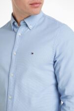 Camicia Tommy Hilfiger micro pois Azzurro  art. MW0MW29164C14 - immagine 3