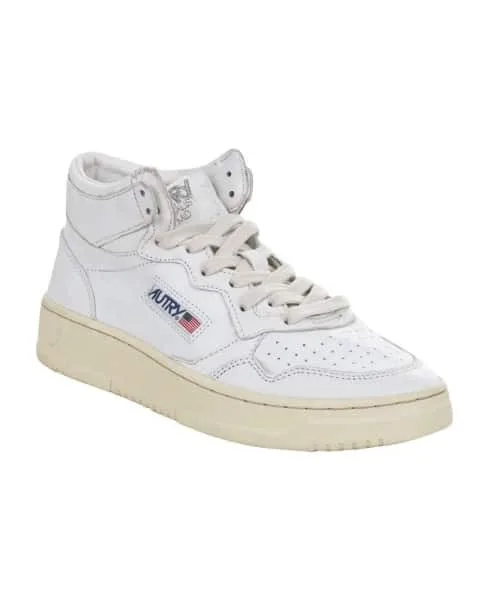 Sneakers stivaletto Autry in pelle di capra Bianca art. AUMW GG04, foto 2 di 3