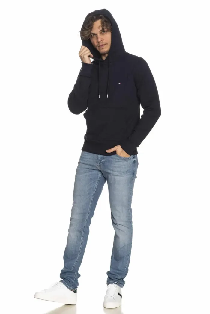 Felpa con cappuccio Tommy Hilfiger BLU art. MW0MW24352 DW5, foto 4 di 4
