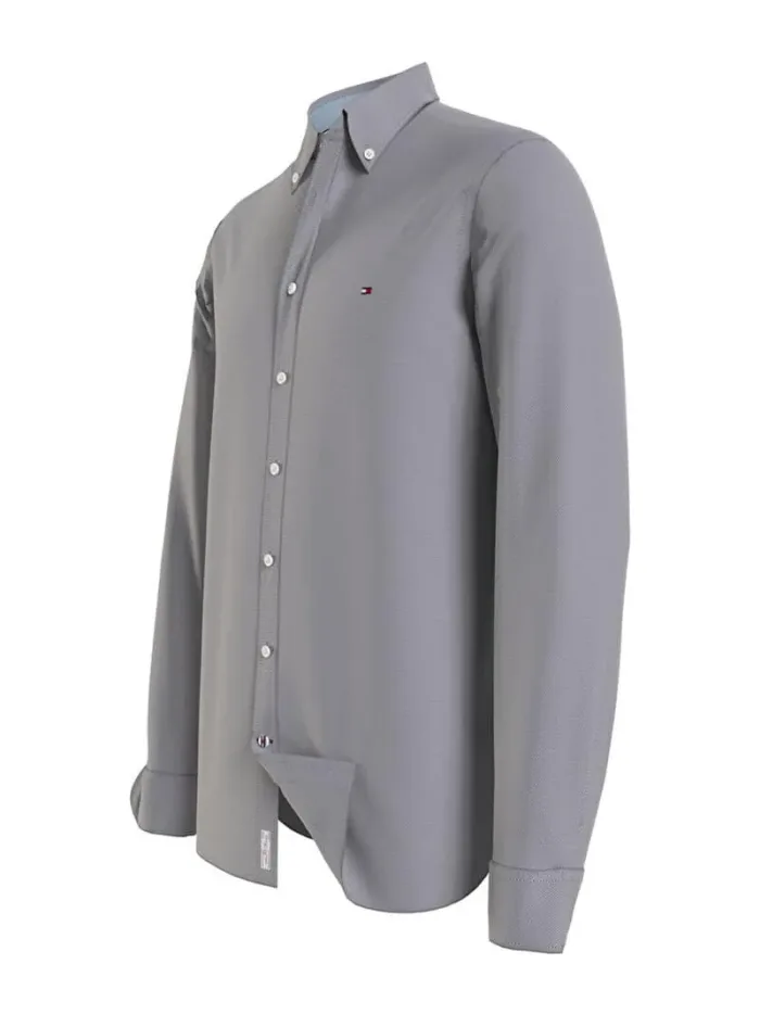 Camicia Tommy Hilfiger micro pois Blu  art. MW0MW29164DY4, foto 2 di 3