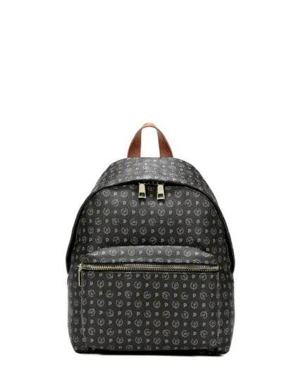 Zaino Pollini Heritage Nero con dettagli Cuoio TE8412PP03Q1100D