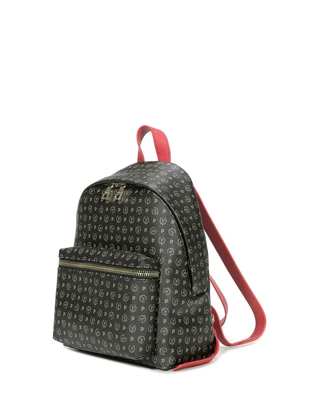 Zaino Pollini Heritage Nero con dettagli Rossi TE8412PP03Q1100B, foto 2 di 5