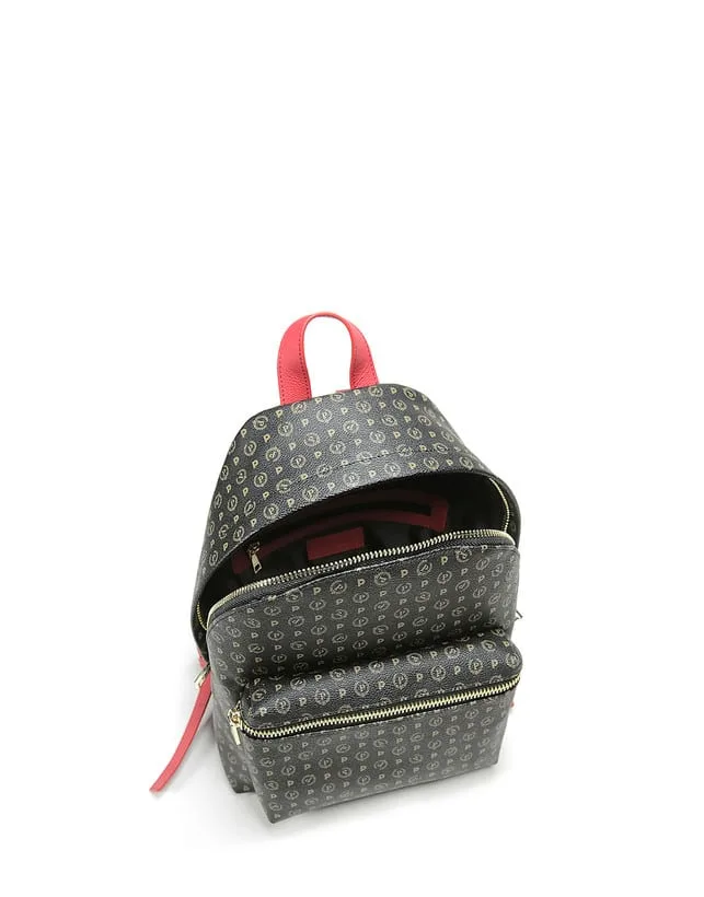 Zaino Pollini Heritage Nero con dettagli Rossi TE8412PP03Q1100B, foto 4 di 5