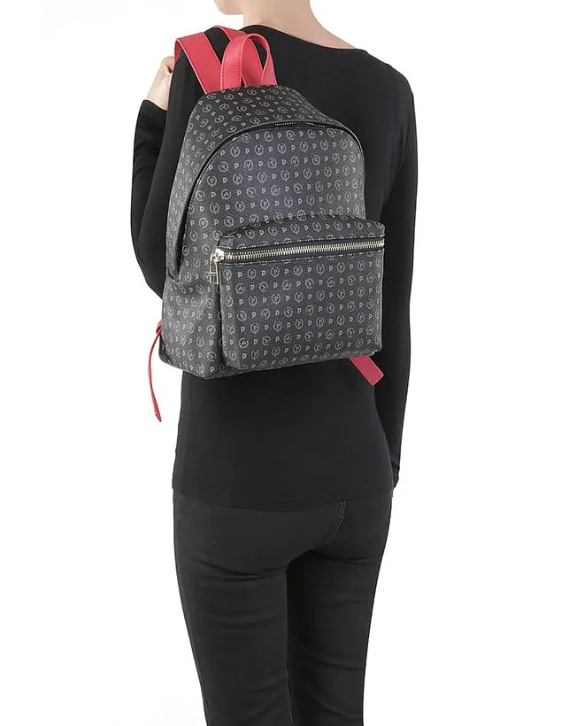 Zaino Pollini Heritage Nero con dettagli Rossi TE8412PP03Q1100B, foto 5 di 5