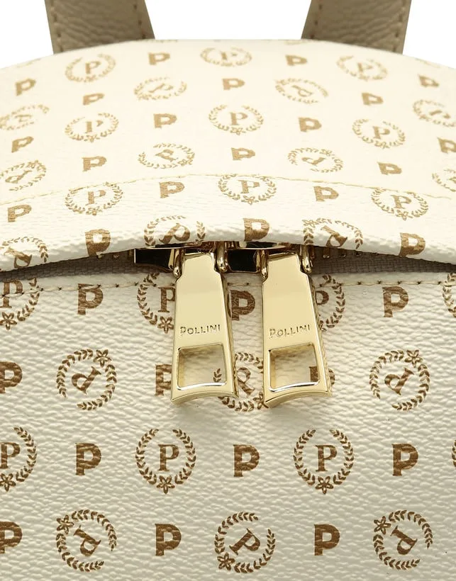 Zaino Pollini Heritage Avorio con dettagli Ghiaccio TE8412PP03Q1110A, foto 5 di 5