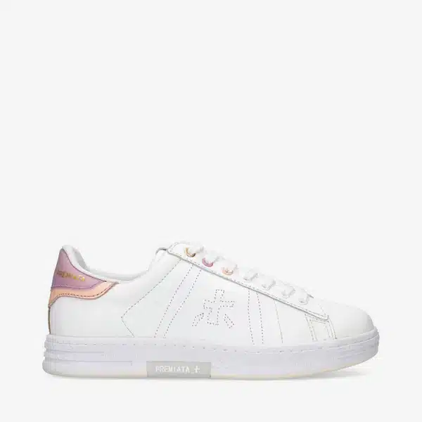 Sneakers donna sale pelle bianca