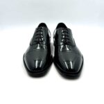 Francesina Oxford Doucal's Uomo in pelle lucida vernice Nera con fondo Nero art 3164 - immagine 3