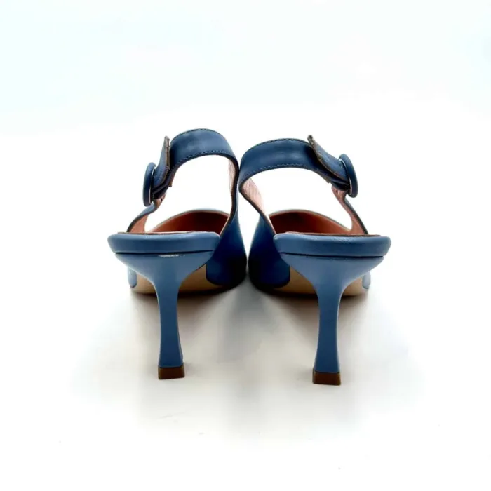 Decolletè Slingback Anna F in Nappa Cielo e tacco 8 cm art. 1302, foto 4 di 5