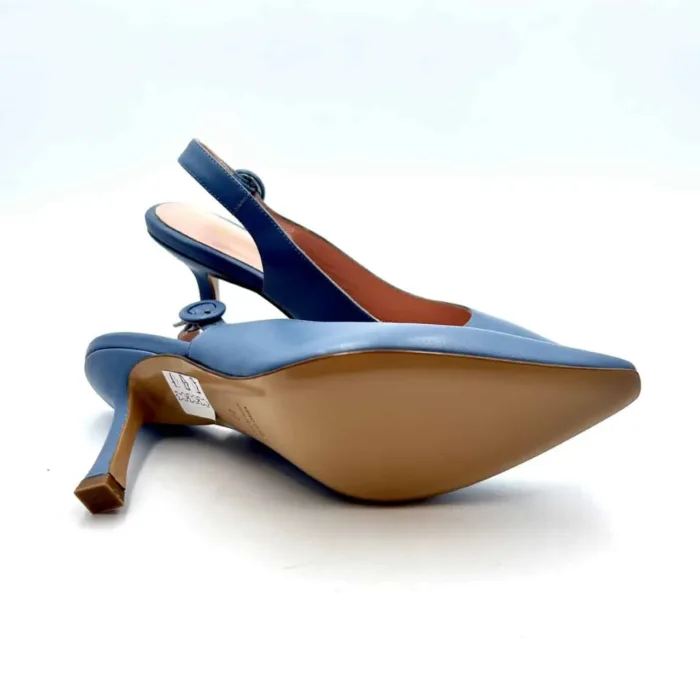 Decolletè Slingback Anna F in Nappa Cielo e tacco 8 cm art. 1302, foto 5 di 5