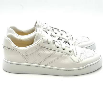 Sneakers Doucal's in pelle Bianca punzonata art DU3147 Suola Super-Light